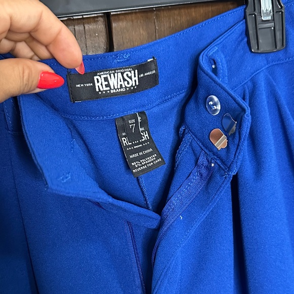 Rewash Women's Blue Wide-Leg Trousers - Picture 4 of 4